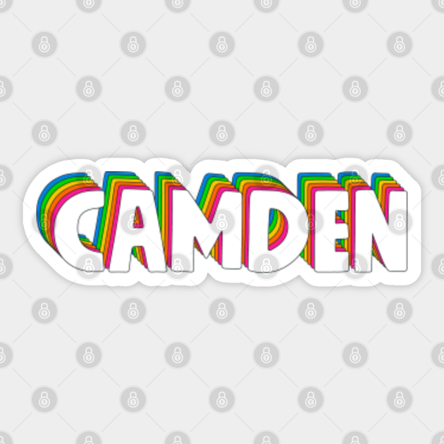 Hello My Name Is Camden Rainbow Name Tag Camden Sticker TeePublic